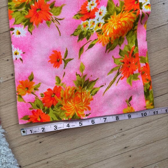 60s/60s Floral Flare Hand Sewn Vintage Trousers - Picture 11 of 11